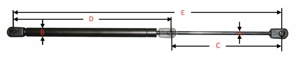 Carbon Gas Spring Diagram
